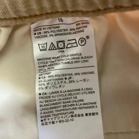 Banana Republic beige Hayden Taper  pants size 18 - Picture 5 of 10